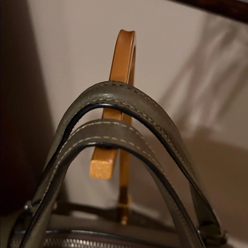 Coach Prairie Olive Green Pebbled Leather Shoulder Tote M2054-79997 - Picture 4 of 13